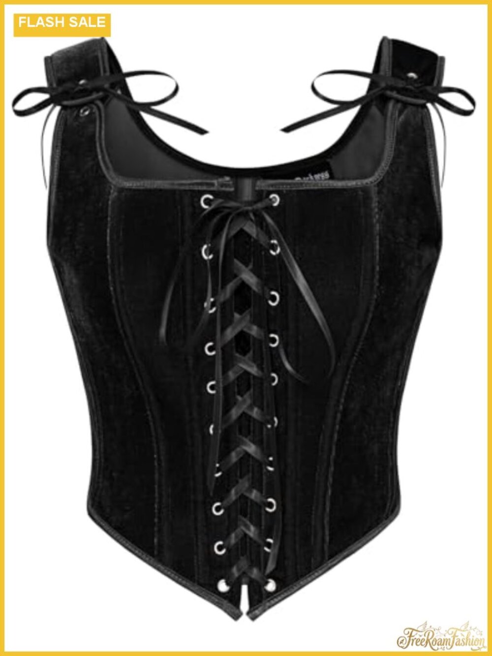 Velvet Corset Top Renaissance Lace-Up Bustier Bodice